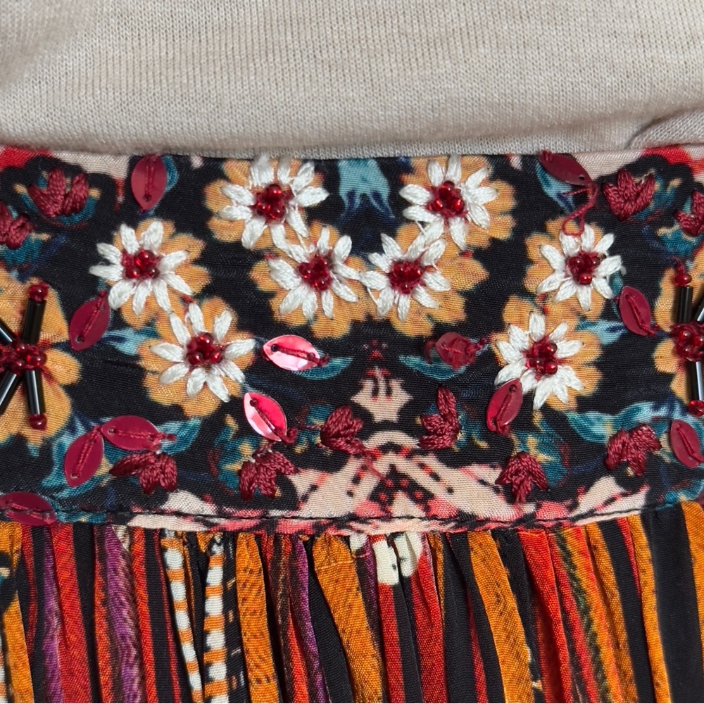 ANTHROPOLOGIE  ALLAIRE  HIGH-LOW MAXI SKIRT  by BHANUNI 100% viscose - SIZE 2 - Picture 5 of 13